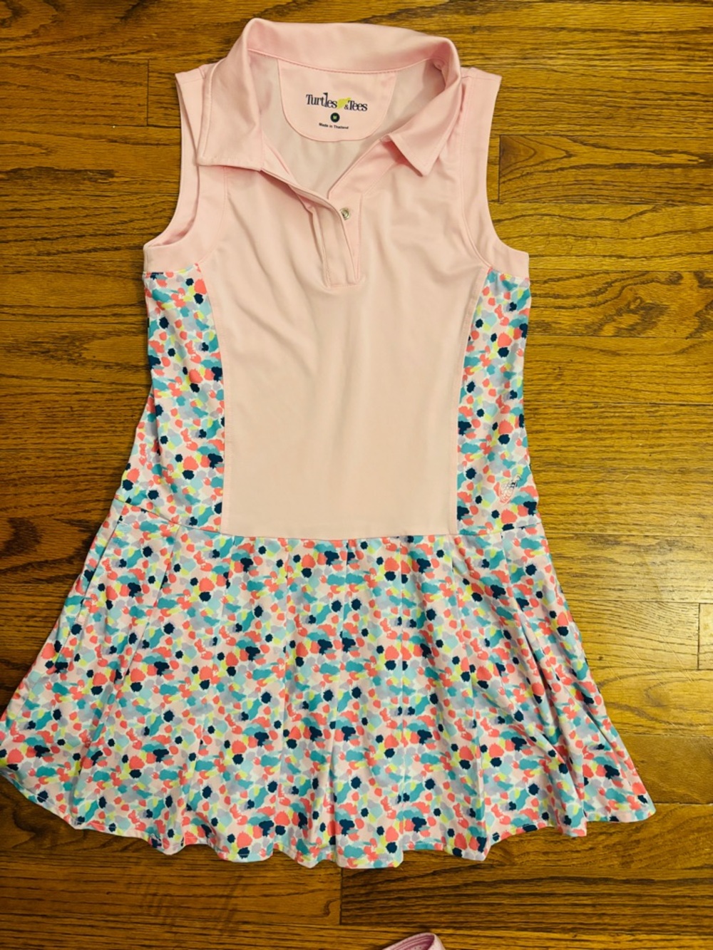 Girls Turtles & Tees Pink Sleeveless Polo Golf/Tennis Dress